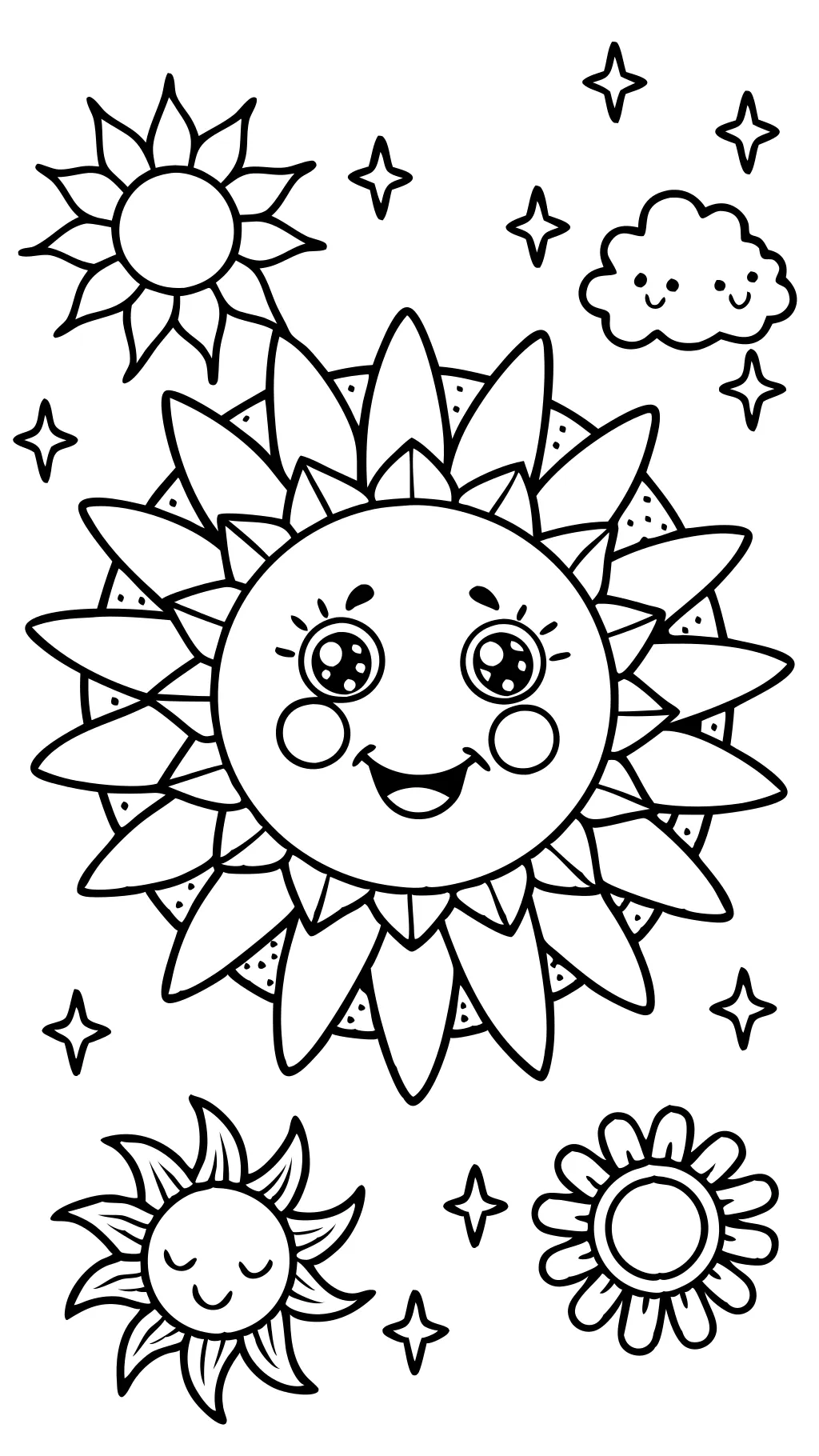 coloring pages of sunshine